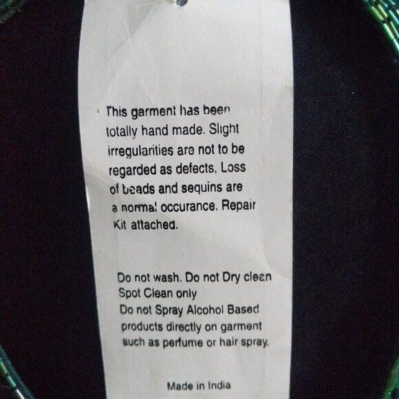 INCREDIBLE NOS 80's Green Sequin Stenay Cocktail Dress Size 6 - Picture 7 of 10